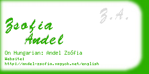 zsofia andel business card