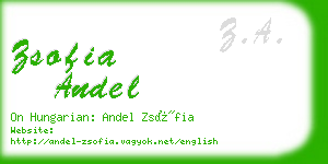 zsofia andel business card